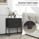 image 5 of HOMCOM Modern Bedside Table with 2 Drawers for Bedroom Black