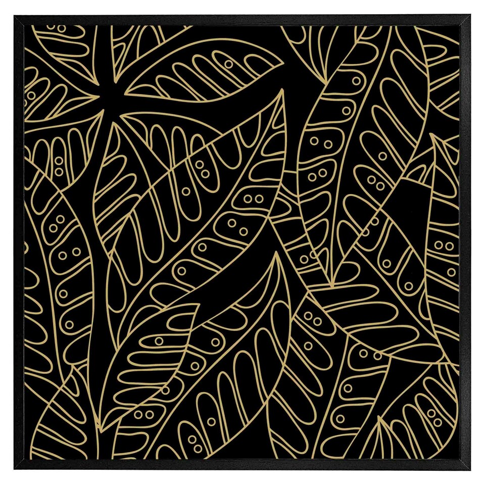 image 1 of Lined flower print (Picutre Frame) White | M