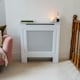 image 3 of Stylish MDF Diamond White Radiator Cover - Small