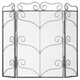 image 1 of Hill Interiors Large Ornate Fire Screen - Antique Silver - One Size