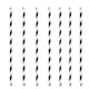 image 1 of Pack of 10 Black Striped Paper Straws