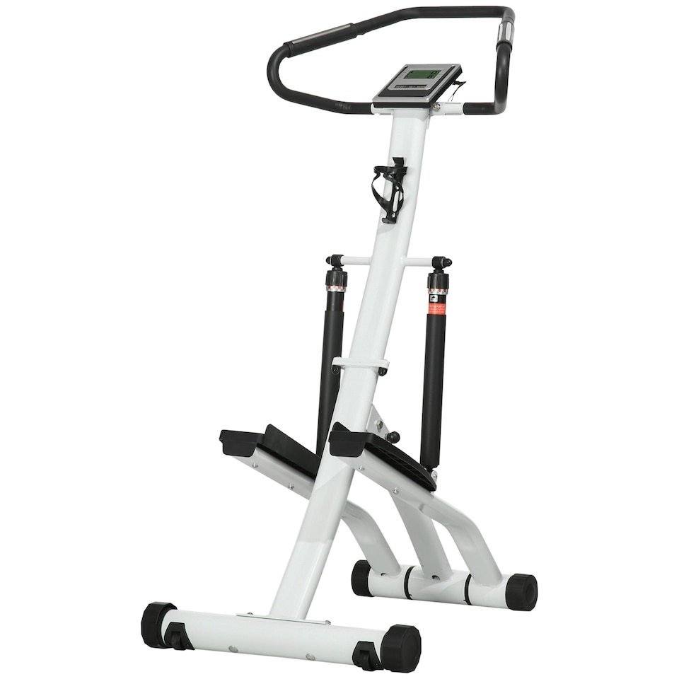 image 1 of SPORTNOW Stepper Machine with 12-Level Hydraulic Resistance, LCD Monitor