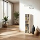 image 7 of CD DVD Storage Tower Media Display Unit Adjustable Shelves Wood Effect 102 CDs or 27 DVDs Brown | Beech