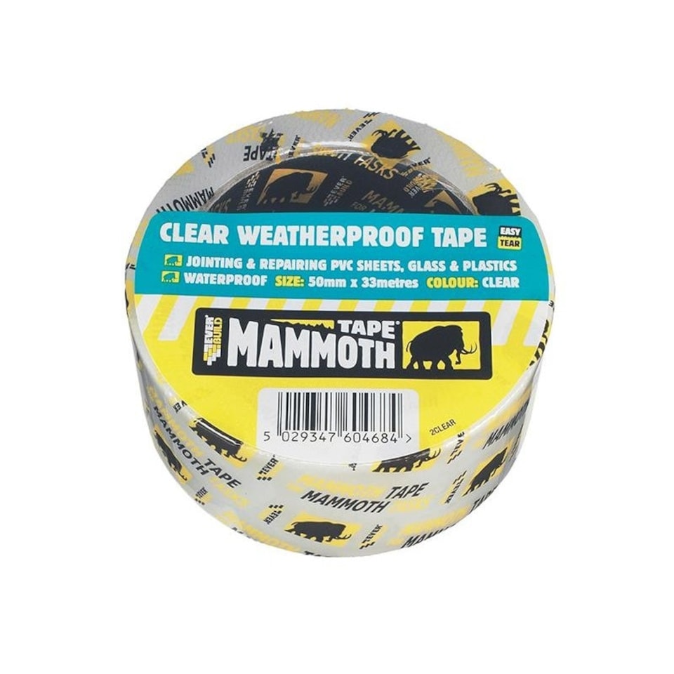 Everbuild Sika Weatherproof Tape 50mm X 10m Clear - Multi Colour - 50mm x 10m