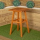 image 2 of 73 x 45cm Outdoor Kapalua Wooden Slatted Garden Side Table Brown