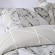 image 3 of OHS Abstract Geo Marble Reversible Print Soft Duvet Cover Bedding Set, Double - Grey | Grey | Double