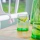 image 4 of Nicola Spring Merzouga Recycled Glass Tumblers - 260ml - Green - Pack of 6 - Tumbler Glasses Drinking Glasses Glassware Set Green
