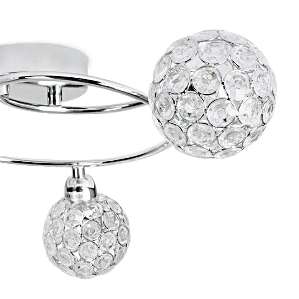 image 1 of ValueLights Ducy 3 Way Silver Ceiling Bar Light | Chrome