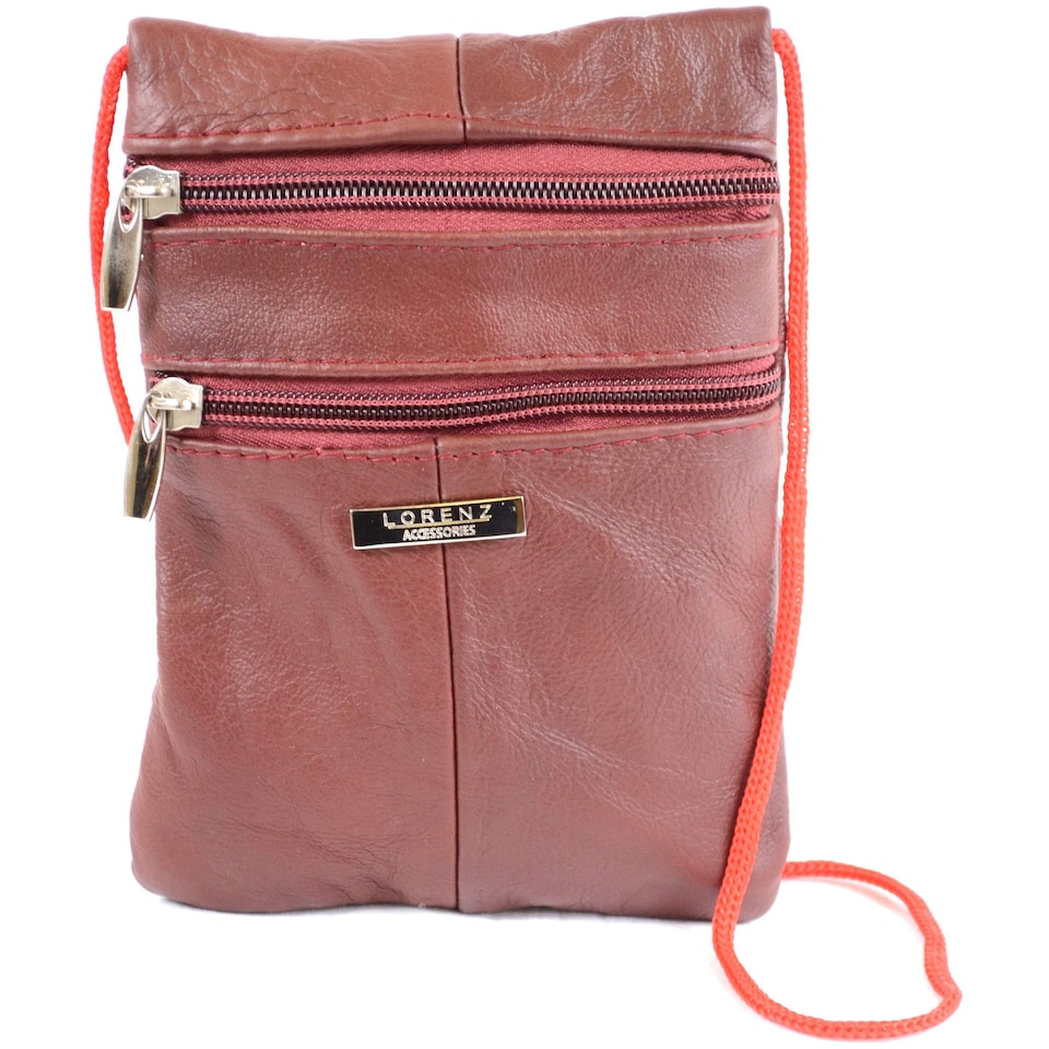 image 1 of Lorenz Womens Shoulder/Cross Body Bag/Purse/Pouch | Red | Red