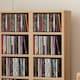 image 8 of HOMCOM Set of 2 CD Storage Units with Adjustable Shelves Natural