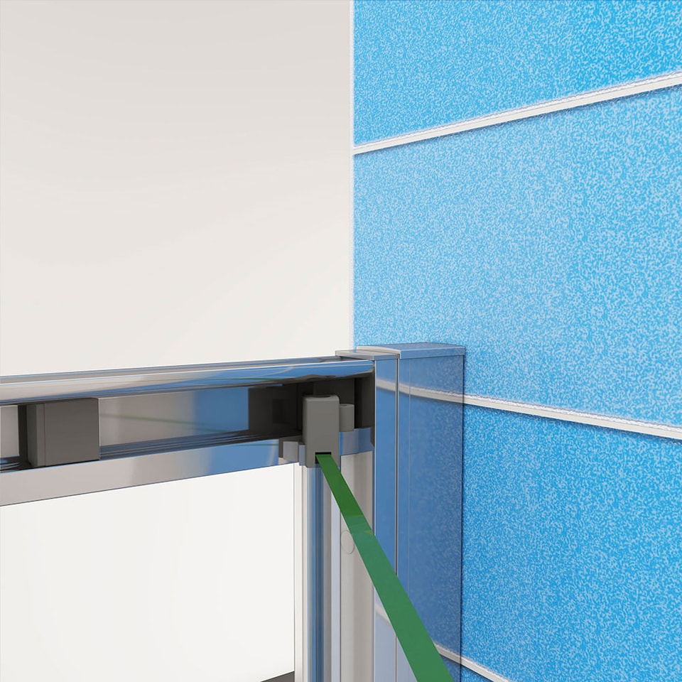 image 1 of Aica Bathrooms 900x1850mm Bi Fold Shower Door Enclosure Glass Screen Cubicle | Chrome