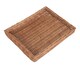 image 3 of Wicker Light Steamed Flat Serving Tray | Brown | Brown | One Size