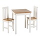 image 1 of Ludlow 1+2 Dining Set - White/Oak Lacquer White