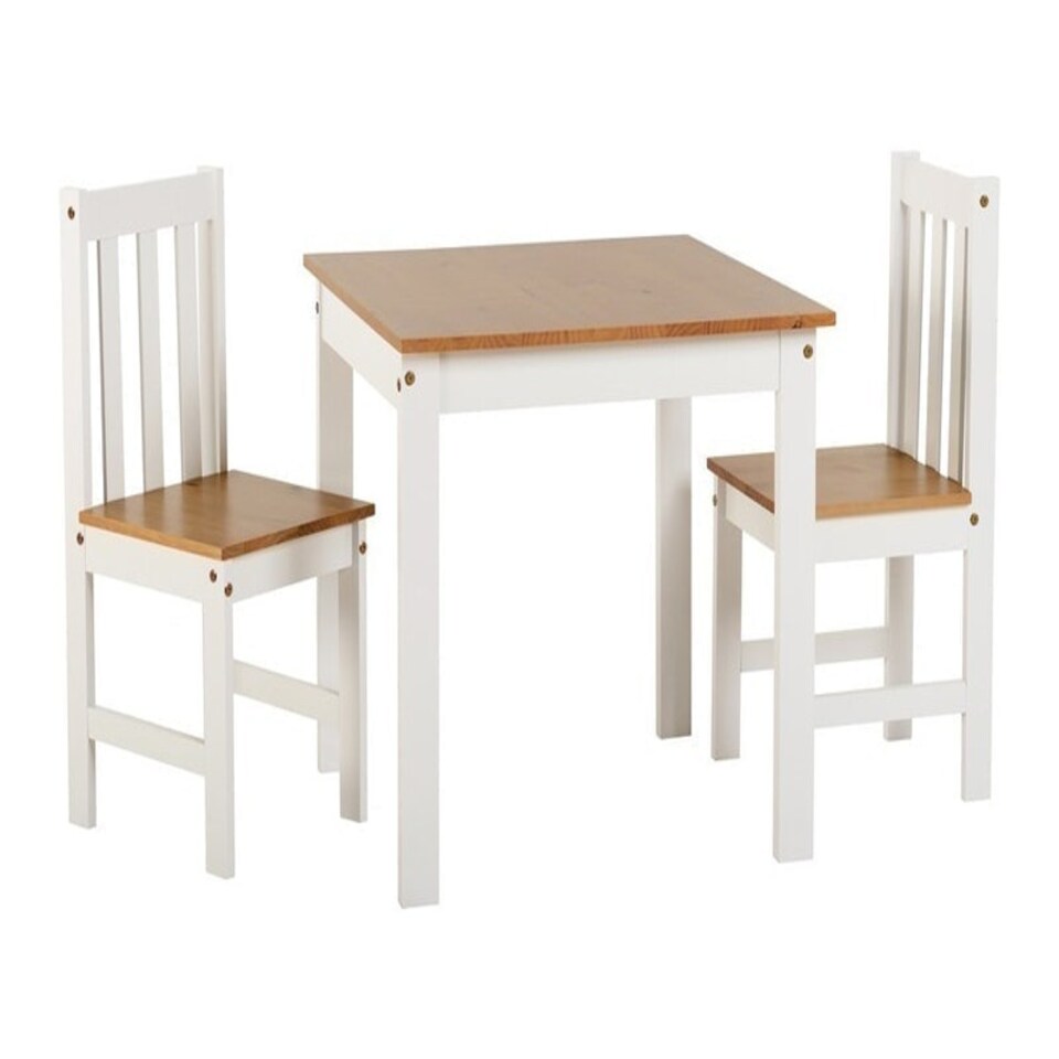image 1 of Ludlow 1+2 Dining Set - White/Oak Lacquer White