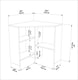 image 4 of Decorotika Alison Corner Writing Desk - 72 cm W x 73.8 cm H x 72 cm D