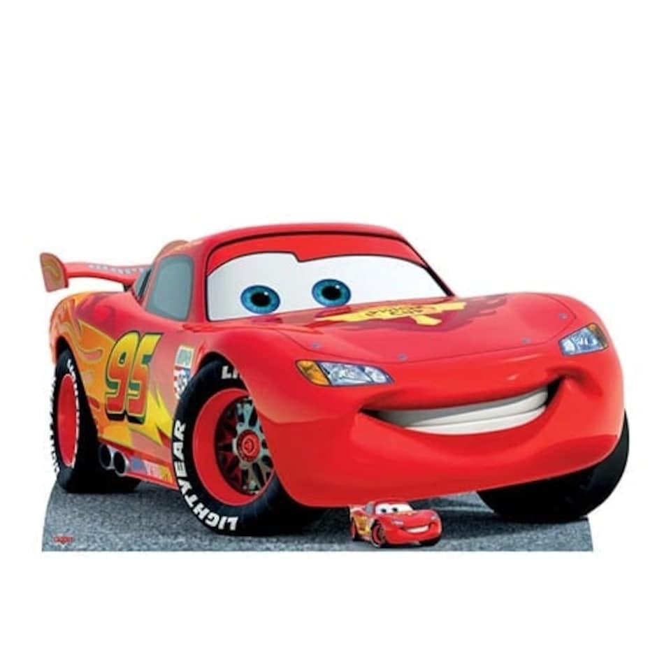 image 1 of Lightning McQueen Cars Disney Lifesize Cardboard Cutout 94cm