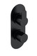 image 1 of Balterley Consall Contemporary Round Twin 3-Way Thermostatic Shower Valve with Diverter, Black