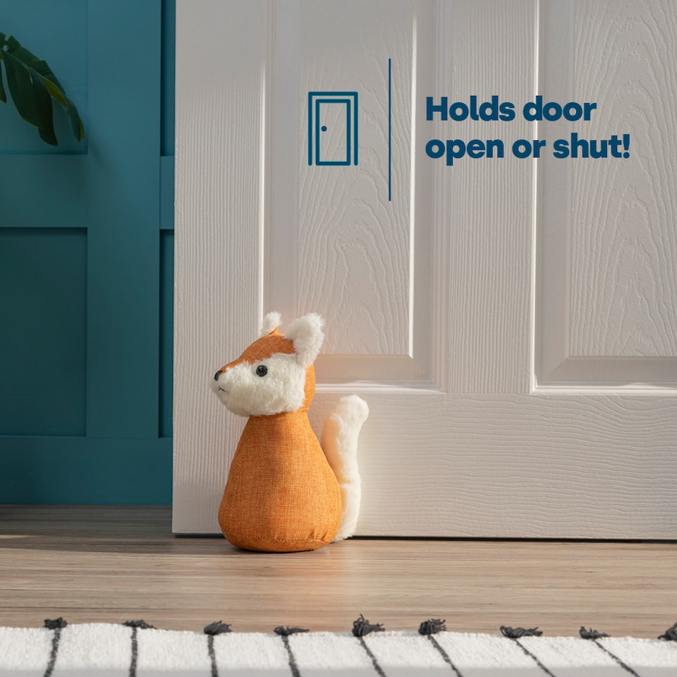 image 1 of Weighted Door Stopper Fox Orange