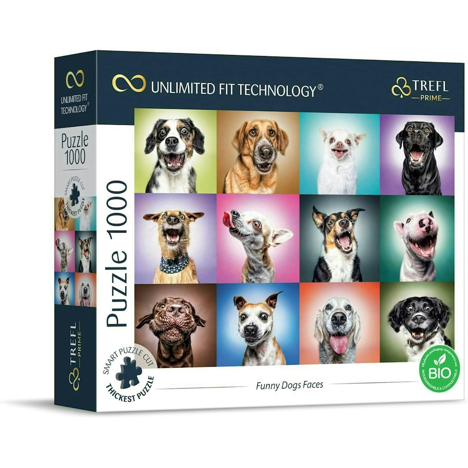 image 1 of Trefl Funny Dog Faces Puzzle Adult - 1000 Pieces