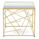 image 1 of Interiors by Premier Farran Gold Finish Side Table With Mirror Top
