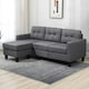 image 1 of Portofino 3 Seater Corner Sofa, Chaise Lounge Furniture with Reversible Ottoman Footstool or Chaise | Grey | Three Seater