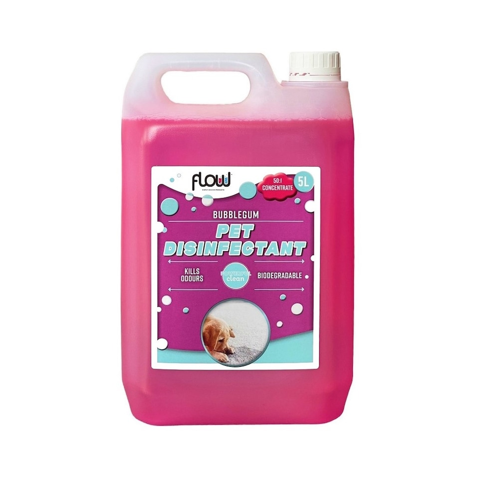 Flow Bubblegum Pet Disinfectant Cleaning Solution 5L
