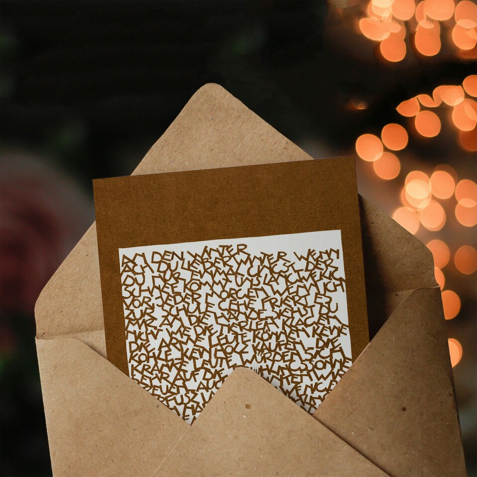 image 1 of Reijer Stolk Art Card In The Winter Typography Painting
