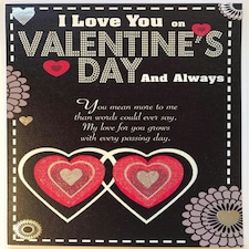 I Love you on Valentine's Day card