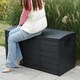 image 2 of Gr8 Garden Black 300L Plastic Storage Box Garden Outdoor Shed Utility Cushion Chest Truck