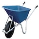image 1 of Big Mucker Blue Wheelbarrow - 100ltr / 120kg, Heavy-Duty Deep Plastic Pan, Great For Outdoor & Equestrian Use, Blue Pan