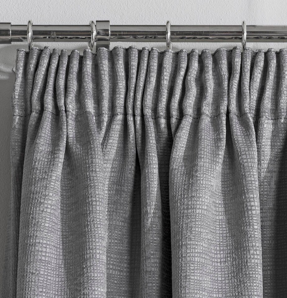 image 1 of Enhanced Living Matrix Grey Silver 66 x 72 inch (168x183cm) Tape Top Thermal Noise reducing Dim Out Curtains (PAIR) | Grey | Grey | 2