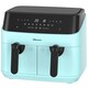 image 1 of EMtronics 9 Litre Digital Double Basket Air Fryer - Aqua