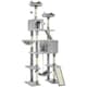 image 1 of Yaheetech 209 cm Large Cat Tower with 2 Cozy Condos Light Grey