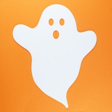 White Ghost Shaped Acrylic Halloween Grazing Board 39.5cm