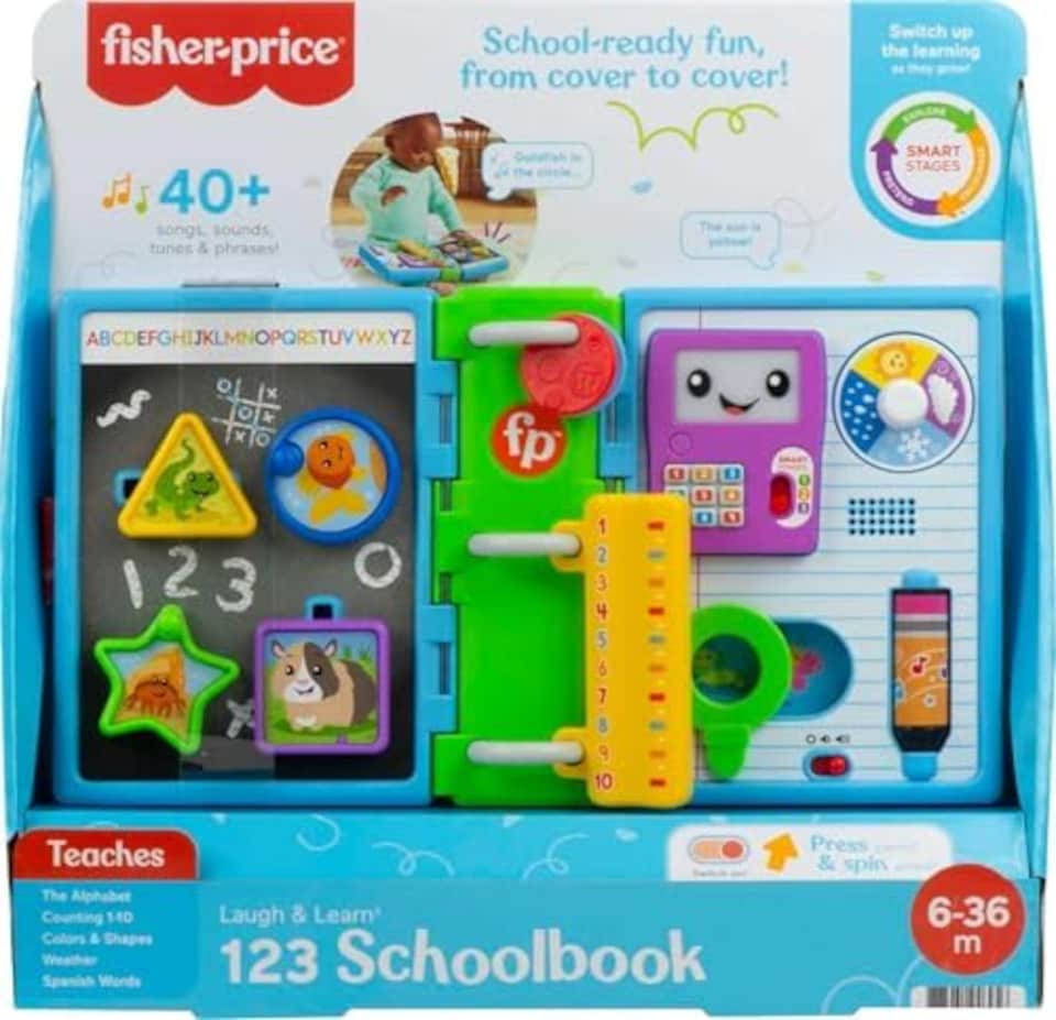 image 1 of Fisher Price Laugh And Learn 123 Schoolbook Electronic Activity Toy