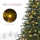 image 4 of HOMCOM 6ft Artificial Christmas Tree with Warm White LED Light, Metal Base