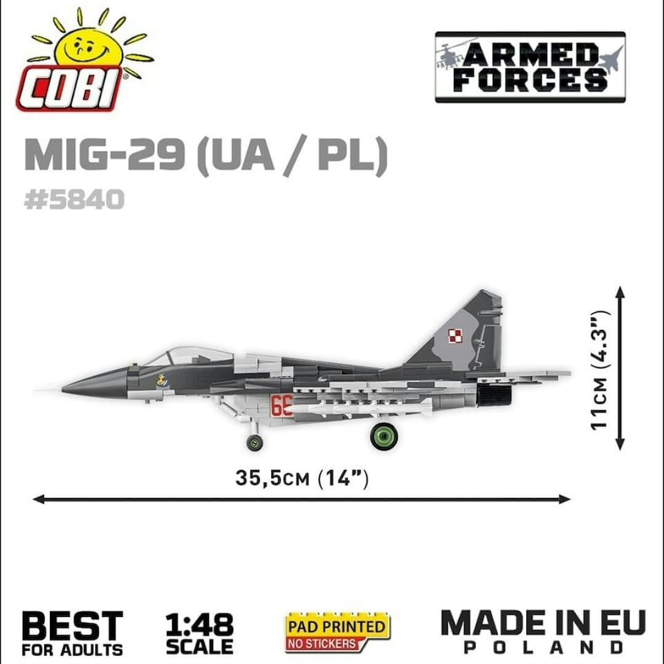 image 1 of MIG 29 brick plane model - COBI 5840 - 590 bricks