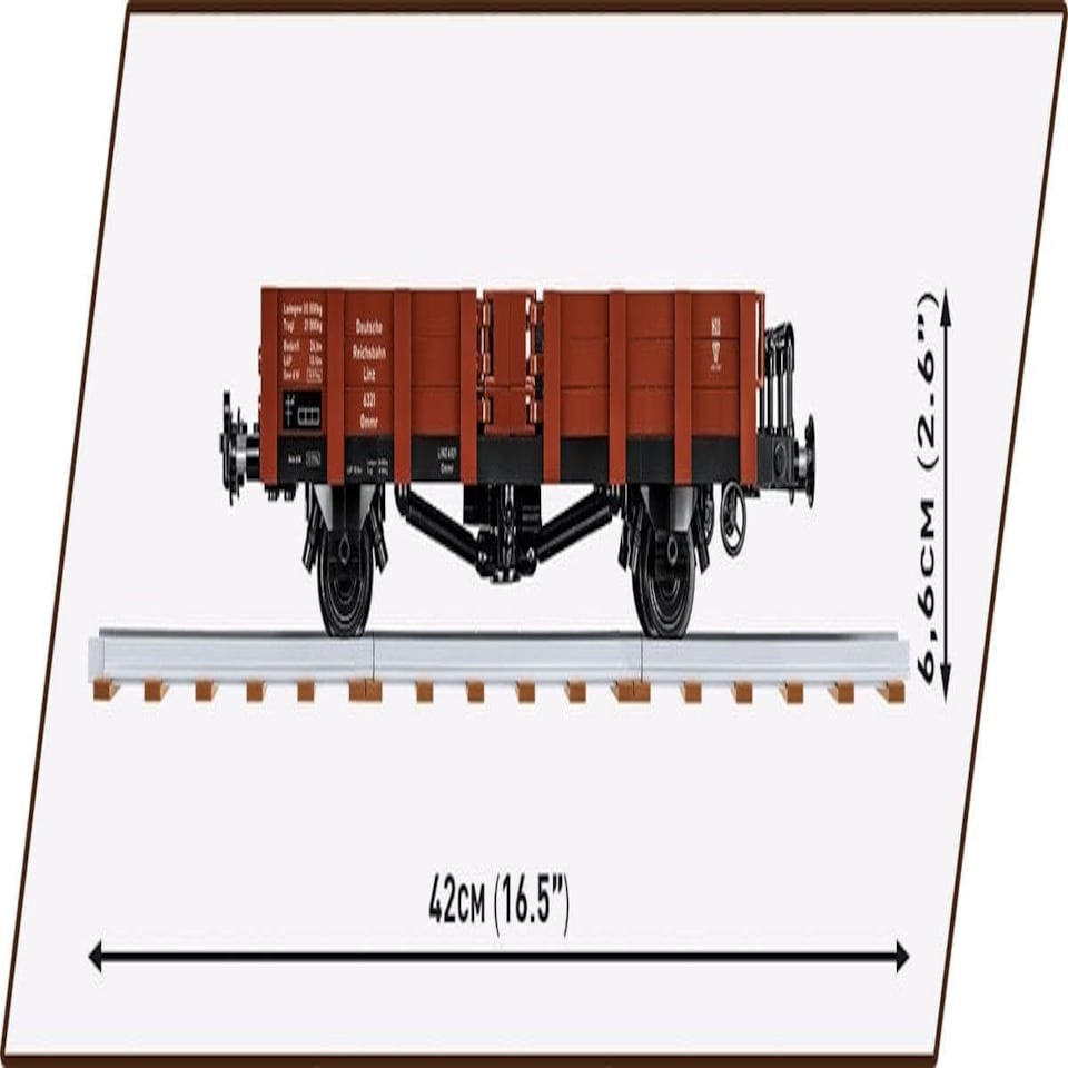 image 1 of German Railway Guterwagen TYP OMMR 32 LINZ brick model - COBI 6285 - 584 bricks