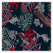 Leaves of tropical plants (Picutre Frame) White | S