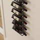 image 8 of HOMCOM Wine Rack, Wall Mounted, 10 Tier Metal Wine Display Rack, Storage Holder for Kitchen, Dining Room, Bar, Cellar, Black