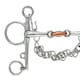 image 3 of Shires Copper Double-Jointed Horse Pelham Bit - Silver - 5.5in
