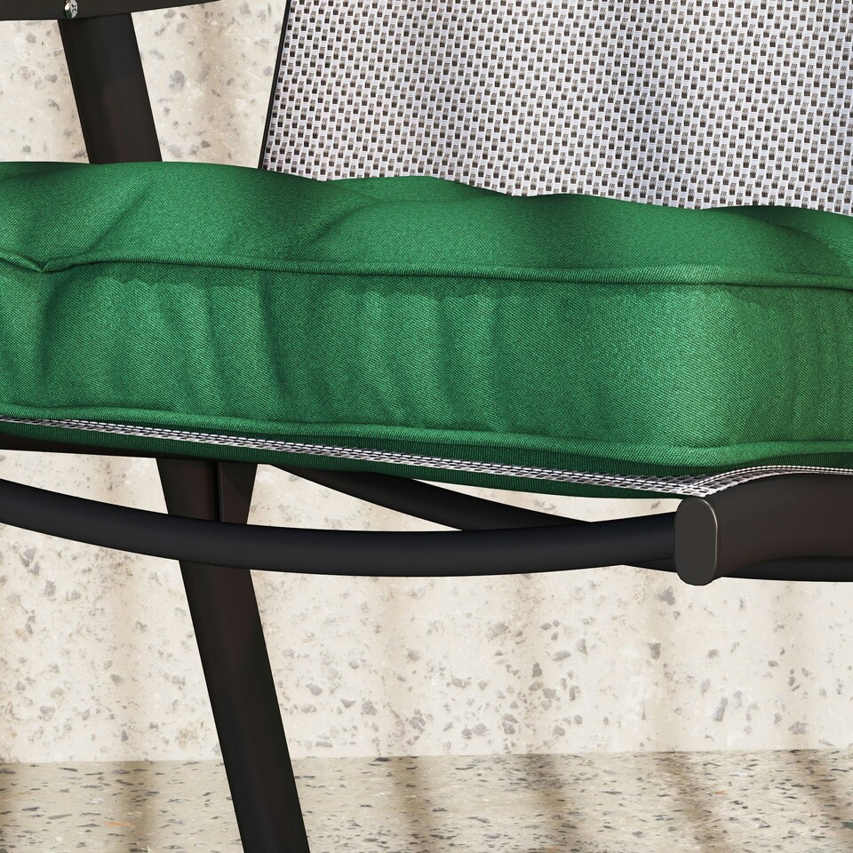 image 1 of Outsunny 42 x 42cm Replacement Garden Seat Cushion Pad with Ties