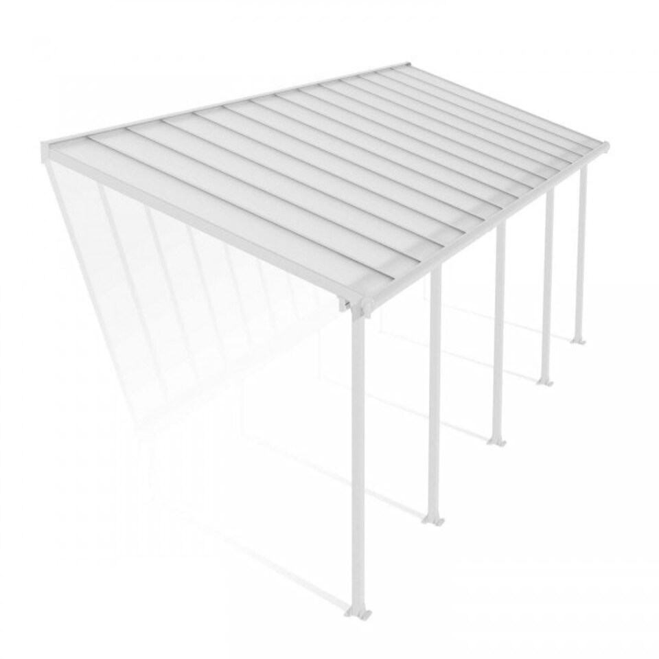 image 1 of Patio Cover Olympia 3 x 8.51 Clear - Polycarbonate - L860 x W300 x H305 cm - White White