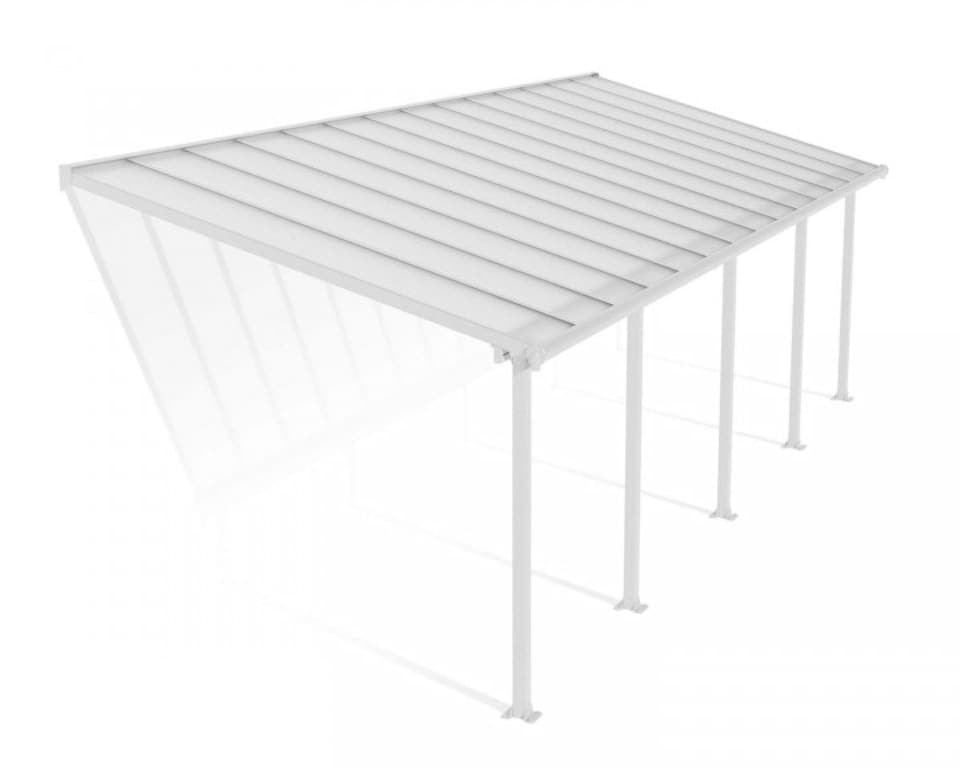 image 1 of Patio Cover Olympia 3 x 8.51 Clear - Polycarbonate - L860 x W300 x H305 cm - White | White