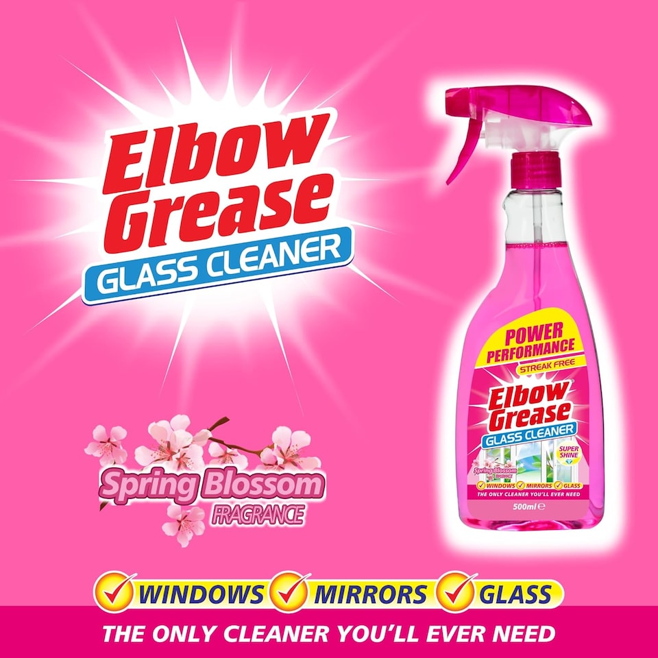image 1 of Elbow Grease Glass Cleaner Spring Blossom 500ml