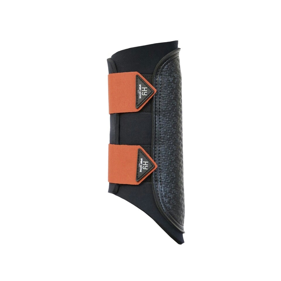 Hy Sport Active Horse Brushing Boots - Terracotta Orange - M