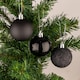 image 3 of 50mm/9Pcs Christmas Baubles Shatterproof Black,Tree Decorations