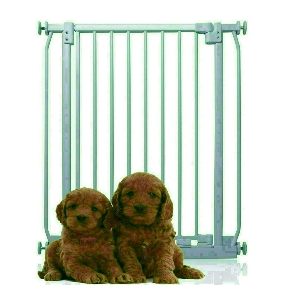image 1 of Bettacare Extra Tall Elite Dog Gate, 71cm - 80cm, Matt Grey, Extra Tall 96.8cm in Height, Pressure Fit Pet Gate
