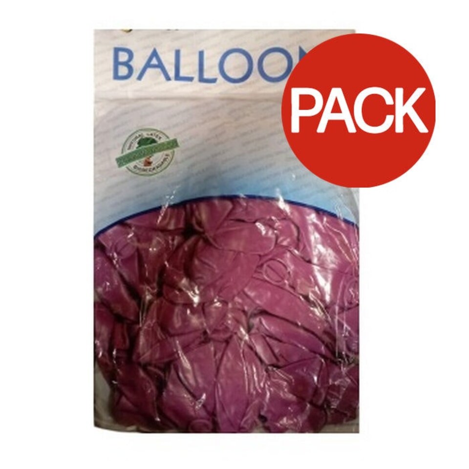 Globos Payaso Latex Balloons (Pack of 100) - Dark Orchid - One Size