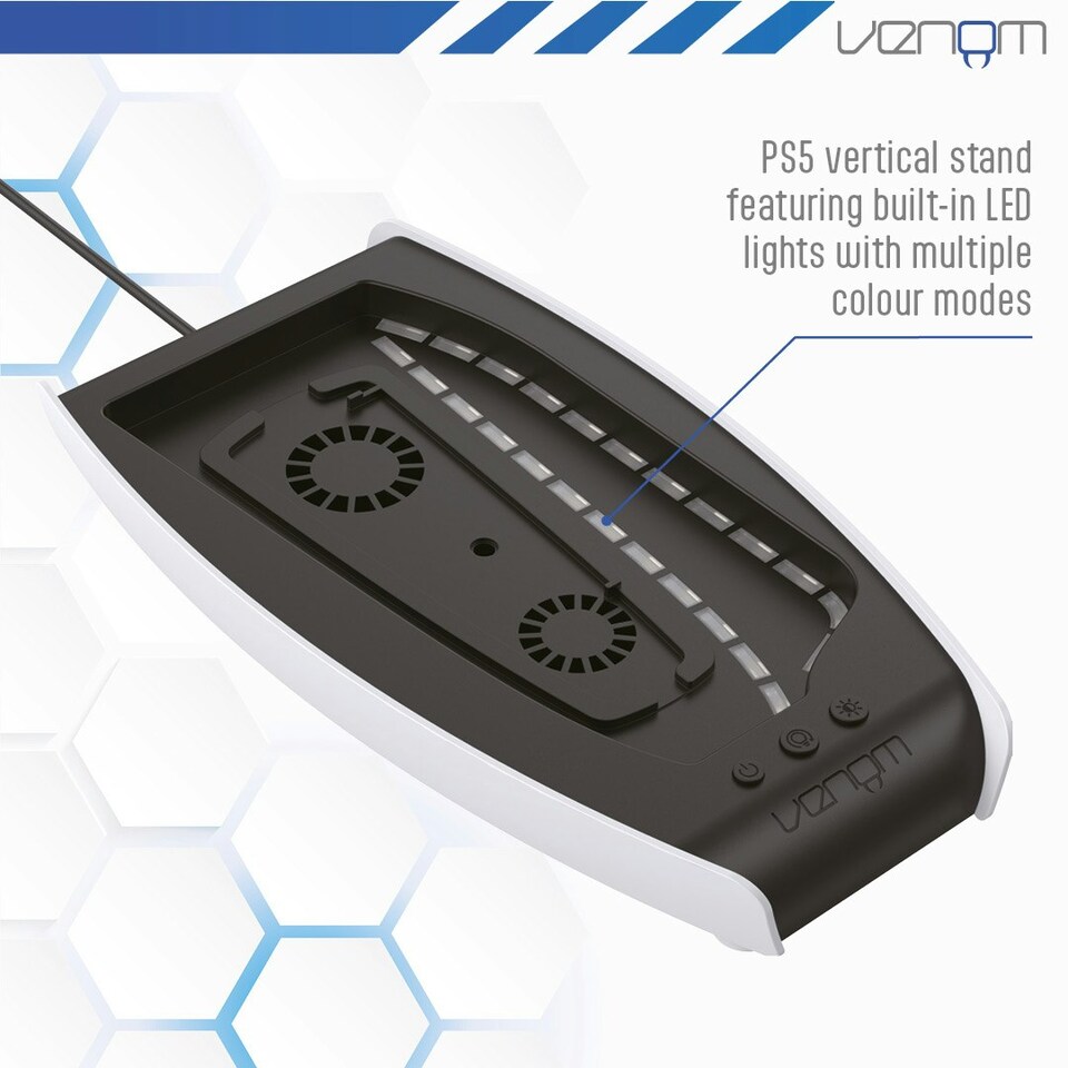 image 1 of Venom PS5 LED Light-up Console Stand for Slim & Pro